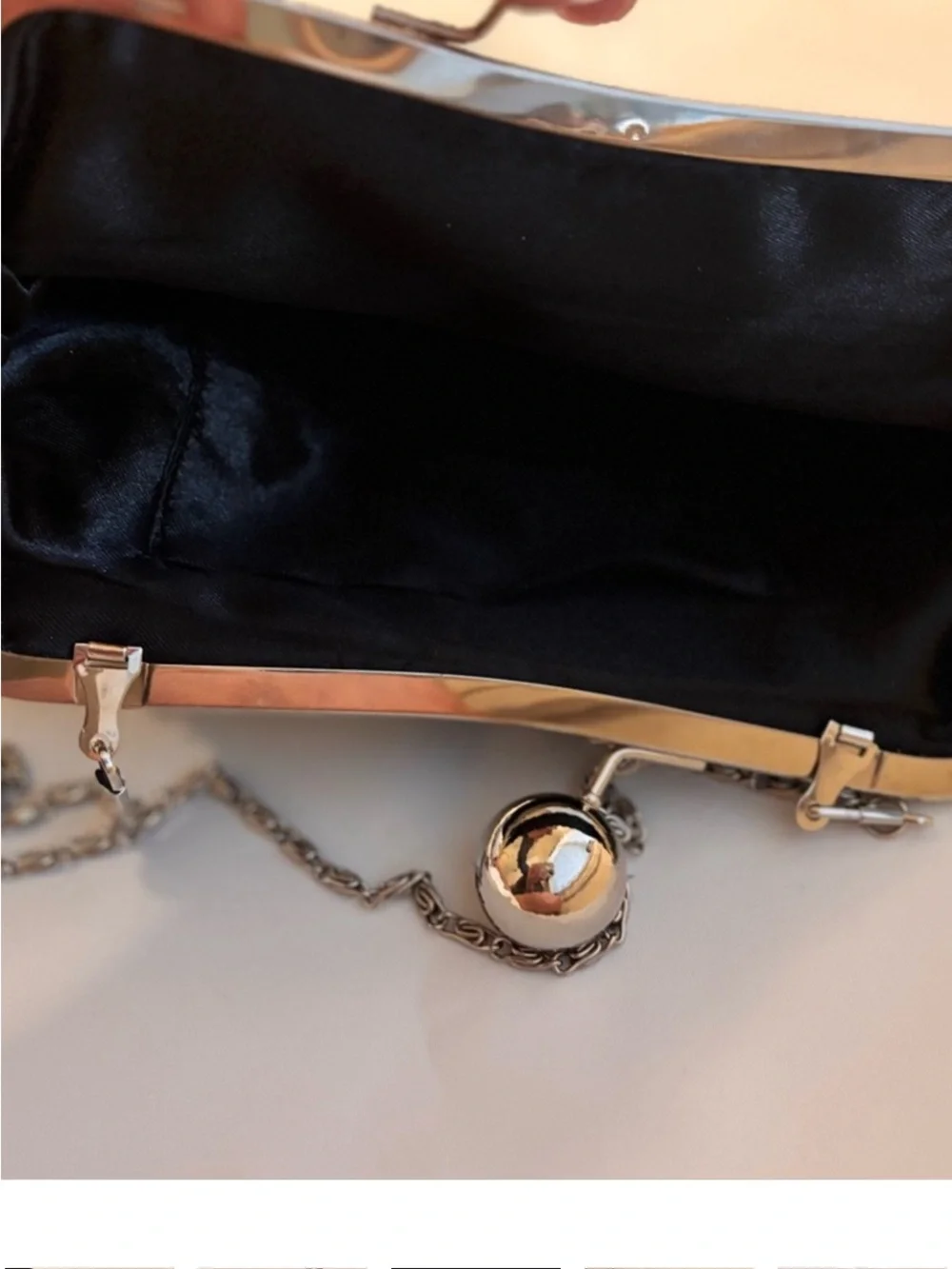 Black Sequin Clutch Evening Bag | Champagne & City Lights Collection - Picture 8 of 8